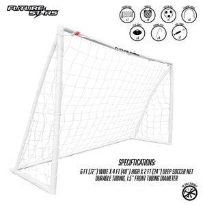 Future Stars 6 Ft. Super Soccer Goal Combo Set - 1 6ft Soccer Net, 1 J