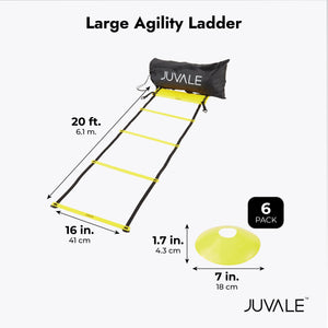 28 Piece Agility Ladder Speed Training Equipment with Resistance Parac