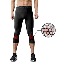 Load image into Gallery viewer, Basketball Men Fitness Training 3/4 Leggings With Knee Pads