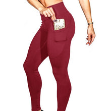 Load image into Gallery viewer, High Waist Fitness leggings with pockets