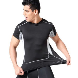 Men Short Sleeve Breathable Fitness T-shirt