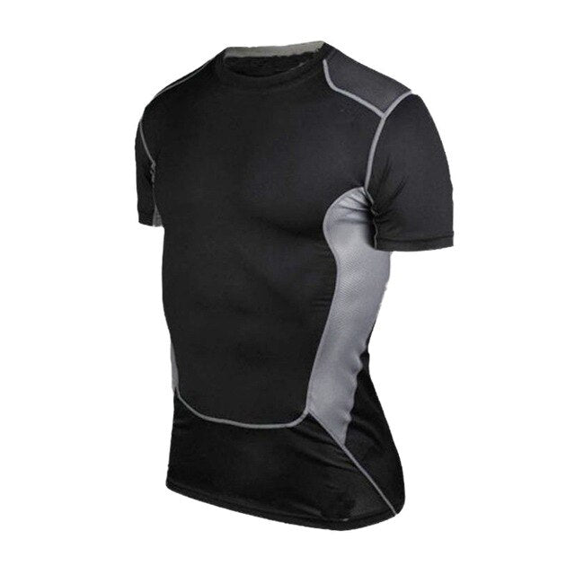 Men Short Sleeve Breathable Fitness T-shirt